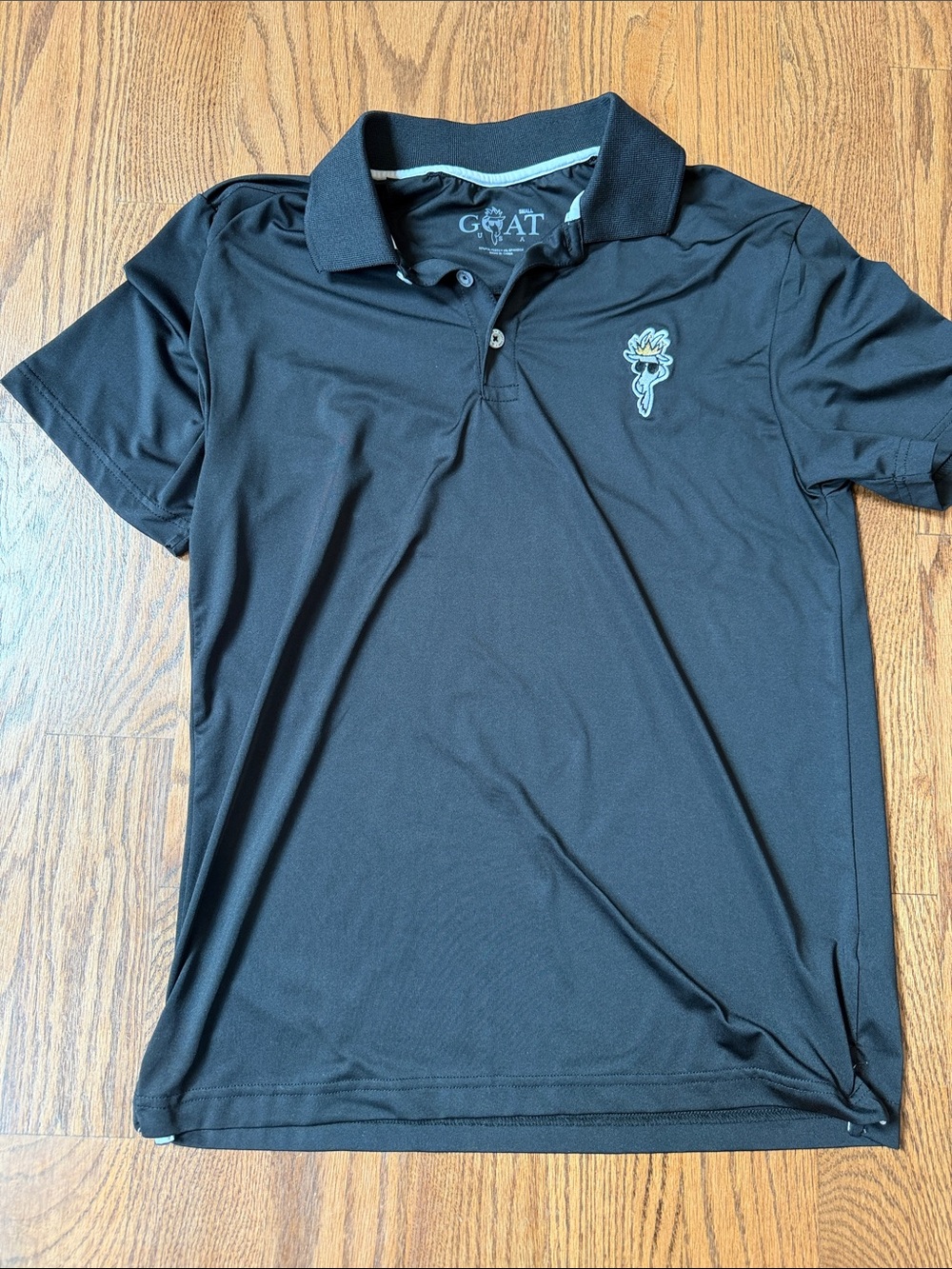 GOAT USA Men's Black Polo Shirt Size Small